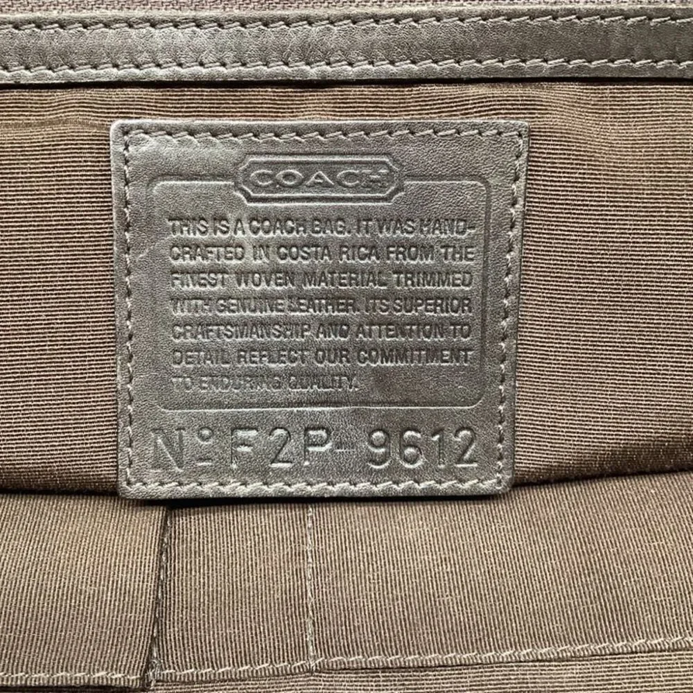 Coach Plaid Tweed Tote Bag in Beige Wool